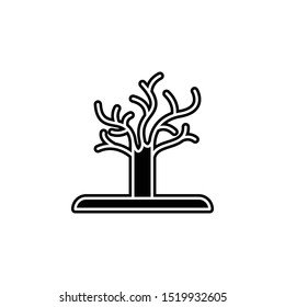 Tree icon. Simple glyph, flat vector of autumn icons for ui and ux, website or mobile application