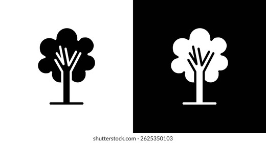 Tree icon simple line vector. Symbol, logo.