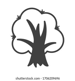 Tree icon. Simple linear image. Isolated vector on a white background.
