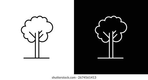 Tree icon. Simple Minimal Pictogram. Vector