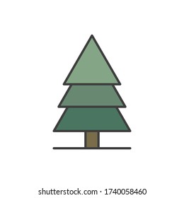 Baum-Symbol Einfaches skurriler Vektor von Unterhaltungssymbolen für i und ux, Website oder mobile Anwendungen