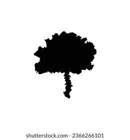 Baumsymbol. Einfaches Symbol für die globale Erwärmung des Posters. Design-Element des Baummarkenlogos Baumdruck T-Shirt. Vektorgrafik für Aufkleber.
