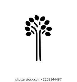 Tree icon. Simple style green energy poster background symbol. Tree brand logo design element. Tree t-shirt printing. vector for sticker.