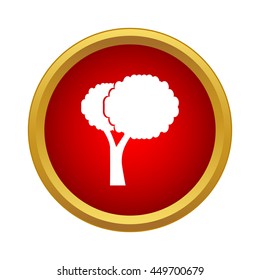 Tree icon in simple style on a white background