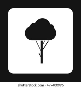 Tree icon in simple style on a white background