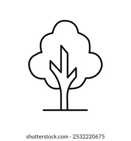 Tree icon. simple thin line icon.