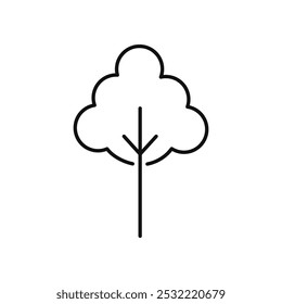 Tree icon. simple thin line icon.