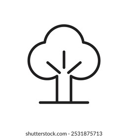 Tree icon Simple thin outline