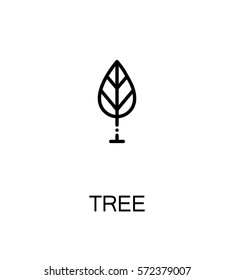 Tree icon. Single high quality outline symbol for web design or mobile app. Thin line sign for design logo. Black outline pictogram on white background