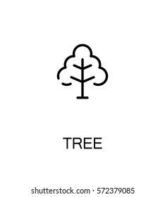 Tree icon. Single high quality outline symbol for web design or mobile app. Thin line sign for design logo. Black outline pictogram on white background