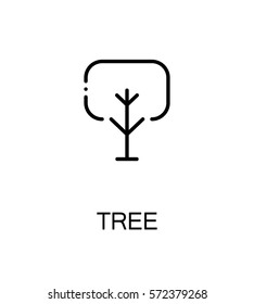 Tree icon. Single high quality outline symbol for web design or mobile app. Thin line sign for design logo. Black outline pictogram on white background