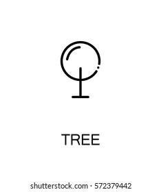 Tree icon. Single high quality outline symbol for web design or mobile app. Thin line sign for design logo. Black outline pictogram on white background