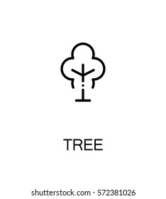 Tree icon. Single high quality outline symbol for web design or mobile app. Thin line sign for design logo. Black outline pictogram on white background