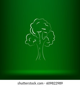 Tree icon. Sketchy style