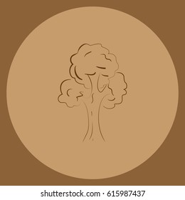 Tree icon. Sketchy style
