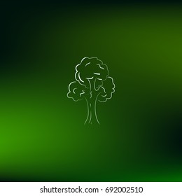 Tree icon. Sketchy style