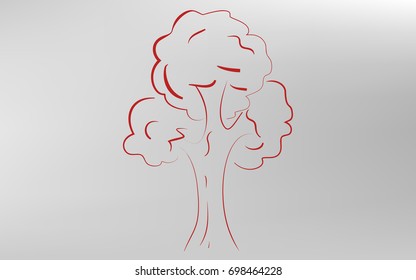 Tree icon. Sketchy style