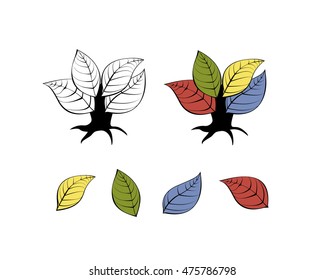 Tree Icon for something quadruple and joint