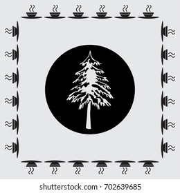 tree icon, spruce vector illustration