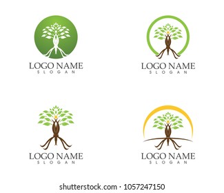 Tree icon, stylized tree logo
