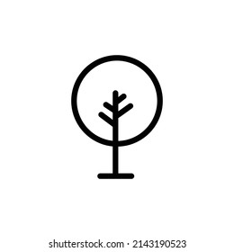 Tree icon. suitable for forest symbol, park, garden. line icon style. simple design editable. Design template vector