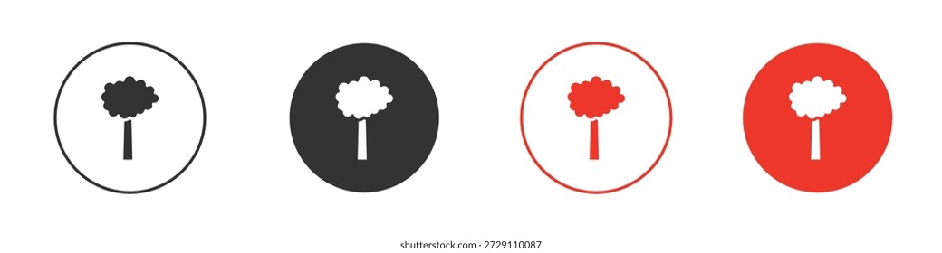 Icono de árbol en negro. Icono de diseño Vector stock