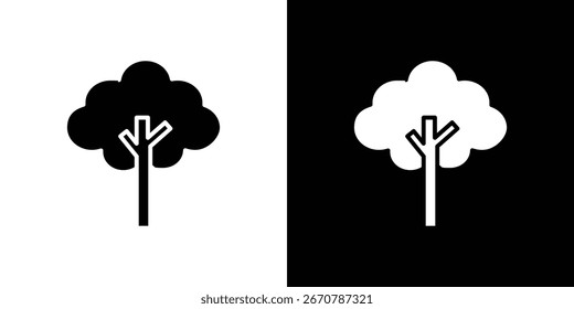Tree icon symbol collection. Flat vector stock illustration.