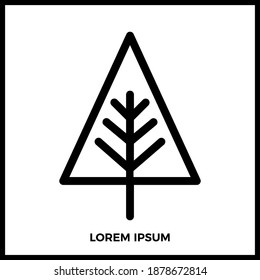 Tree icon symbol. Ecology icon style. Eps10 vector illustration.