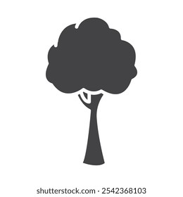 Tree icon Symbol mark in filled style