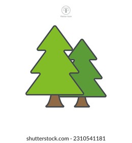 Tree Icon symbol template for graphic and web design collection logo vector illustration
