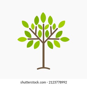 Símbolo de icono de árbol. Ilustración vectorial.