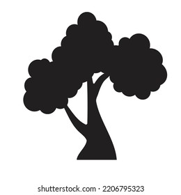 Icono de árbol ilustración vectorial en un fondo blanco.