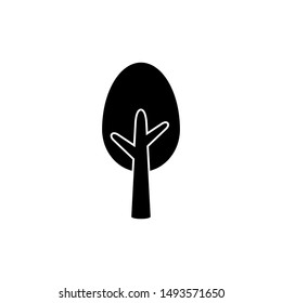 Tree icon symbol vector. icon on white background