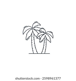 Tree icon symbol vector sign isolated on white background illustration for graphic and web design