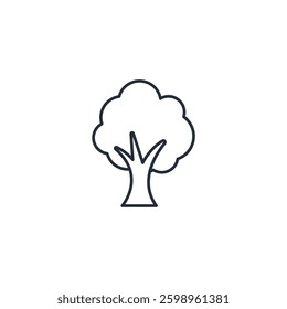 Tree icon symbol vector sign isolated on white background illustration for graphic and web design