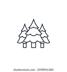 Tree icon symbol vector sign isolated on white background illustration for graphic and web design