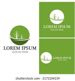 Tree icon and symbol vector template