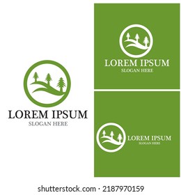 Tree icon and symbol vector template