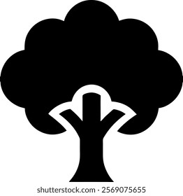 tree icon symbolizing nature, growth, and sustainability ideal for environmental themes and eco-friendly designs.