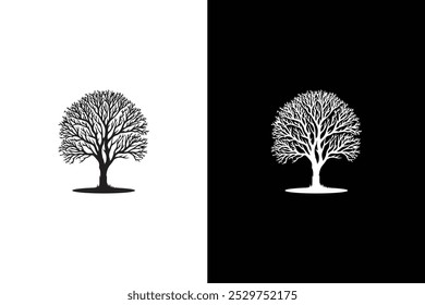 Tree icon template editable. Tree symbol vector sign isolated on white black background