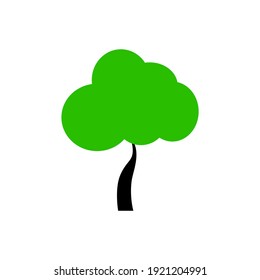Tree icon template green color editable. Branch forest symbol vector sign isolated on white background. Simple logo vector illustration for graphic and web design.