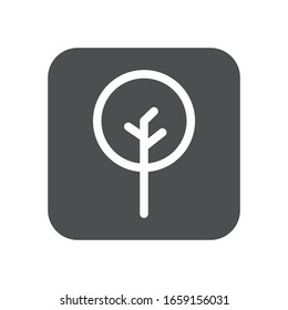 Tree icon template white color editable. Branch forest symbol vector sign isolated on white background. Simple logo vector illustration for graphic and web design.