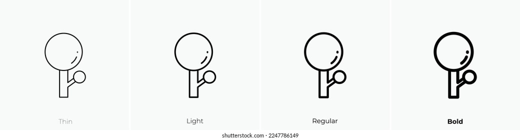 tree icon. Thin, Light Regular And Bold style design isolated on white background