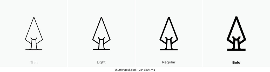 tree icon. Thin, Light Regular And Bold style design isolated on white background