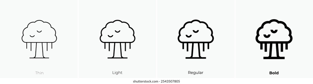 tree icon. Thin, Light Regular And Bold style design isolated on white background