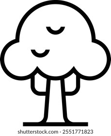 tree icon. Thin linear style design isolated on white background