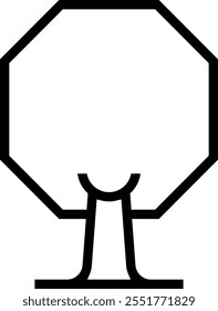 ícone de árvore. Design de estilo linear fino isolado em fundo branco