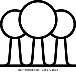 tree icon. Thin linear style design isolated on white background