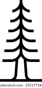 tree icon. Thin linear style design isolated on white background