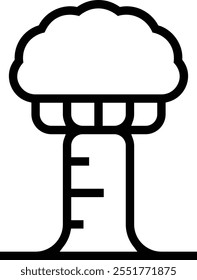 tree icon. Thin linear style design isolated on white background